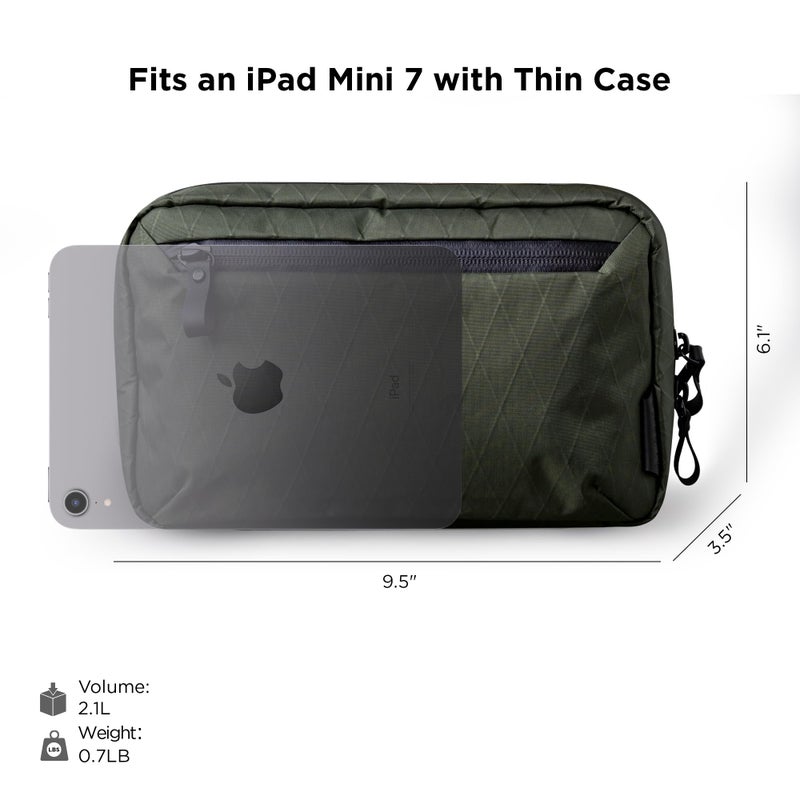 ALPAKA Elements Tech Case - Travel Organizer Pouch for Electronics  Cables  EDC with Weatherproof Fabrics  YKK Zippers (Dark Green VX21) - Image 2